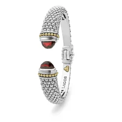 Cheap Garnet Cuff Bracelet | 12Mm Two-Tone