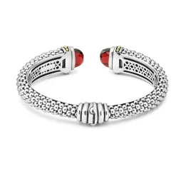 Cheap Garnet Cuff Bracelet | 12Mm Two-Tone