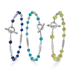 Online Gemstone Bracelet Gift Set Two-Tone