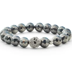 Outlet Gemstone Skull Bracelet Silver