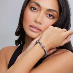 Outlet Gemstone Skull Bracelet Silver