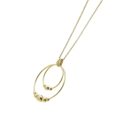 Cheap Graduated Bead Necklace Gift Set Gold
