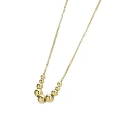Cheap Graduated Bead Necklace Gift Set Gold