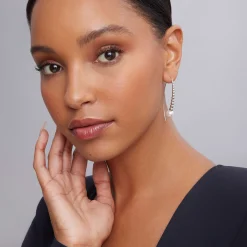 Cheap Graduated Bead Pearl Earrings Drop Earrings