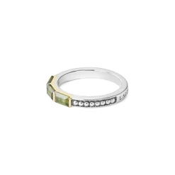 Outlet Green Tourmaline Stacking Ring Two-Tone