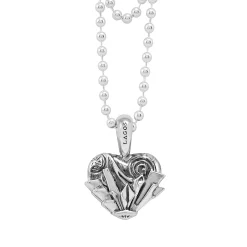 Hot Heart Of Chicago Pendant Necklace Silver