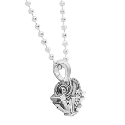Hot Heart Of Chicago Pendant Necklace Silver