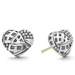Sale Heart Stud Earrings Silver