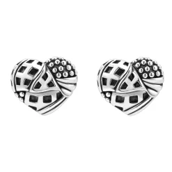 Sale Heart Stud Earrings Silver