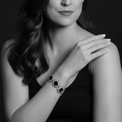 Hot Hematite And Diamond Statement Bracelet Gemstones