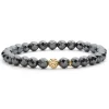 Online Hematite Gold Station Bead Bracelet Gold