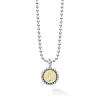 Outlet I Initial Charm Necklace Two-Tone