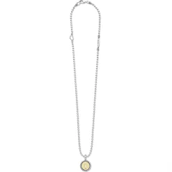 Outlet I Initial Charm Necklace Two-Tone