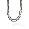 Outlet 18K Gold And Black Ceramic Link Necklace Gold