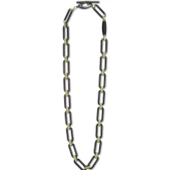 Outlet 18K Gold And Black Ceramic Link Necklace Gold