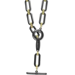 Outlet 18K Gold And Black Ceramic Link Necklace Gold