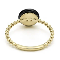 New 18K Gold And Black Ceramic Diamond Ring Diamonds