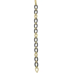 Clearance 18K Gold And Black Ceramic Link Bracelet Gold