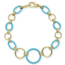 Cheap 18K Gold And Blue Ceramic Link Bracelet Link Bracelets