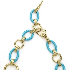 Cheap 18K Gold And Blue Ceramic Link Bracelet Link Bracelets