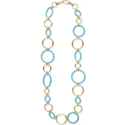 Outlet 18K Gold And Blue Ceramic Link Necklace Gold