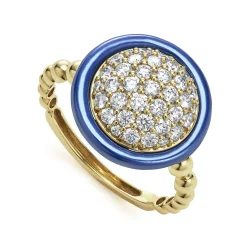 Store 18K Gold And Ceramic Diamond Ring Diamonds