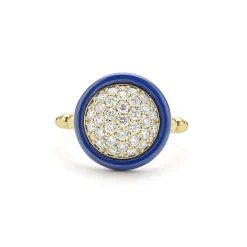 Store 18K Gold And Ceramic Diamond Ring Diamonds