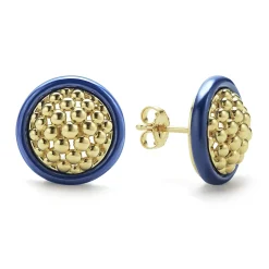 Flash Sale 18K Gold And Ceramic Stud Earrings Gold