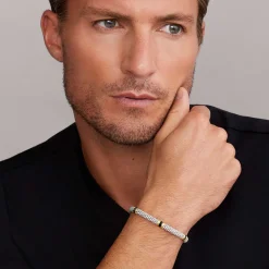 Best Sale 18K Gold And Ceramic Triple Station Caviar Bracelet | 6Mm Bracelets