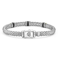 Best Sale 18K Gold And Ceramic Triple Station Caviar Bracelet | 6Mm Bracelets