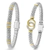 Sale 18K Gold And Diamond Bracelet Gift Set Two-Tone
