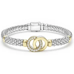Sale 18K Gold And Diamond Bracelet Gift Set Two-Tone