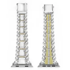 Outlet 18K Gold And Diamond Caviar Beaded Watch Bracelet-42-49Mm Two-Tone