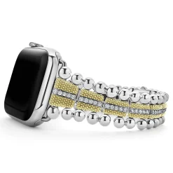 Clearance 18K Gold And Diamond Caviar Beaded Watch Bracelet-42-49Mm Diamonds