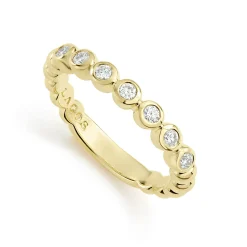 New 18K Gold And Diamond Stacking Ring Stacking Rings
