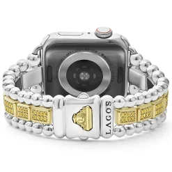 Cheap 18K Gold And Sterling Silver Yellow Sapphire Watch Bracelet-38-45Mm Two-Tone