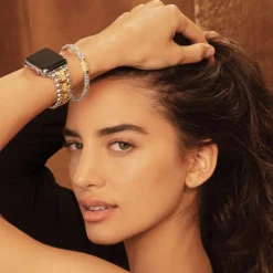 Flash Sale 18K Gold And Sterling Silver Yellow Sapphire Watch Bracelet-38-45Mm Gemstones