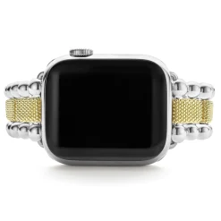 Best 18K Gold And Sterling Silver Caviar Beaded Watch Bracelet-38-45Mm Watch Bracelets