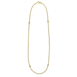Hot 18K Gold Beaded Necklace Gold