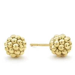 Online 18K Gold Beaded Stud Earrings Caviar Earrings