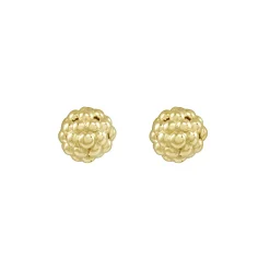 Flash Sale 18K Gold Beaded Stud Earrings Gold