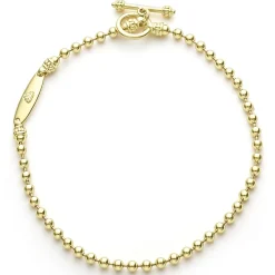 Online 18K Gold Beaded Toggle Bracelet Gold