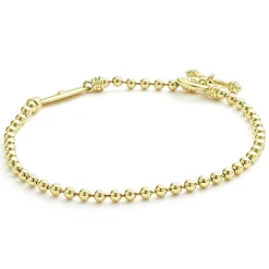 Online 18K Gold Beaded Toggle Bracelet Gold