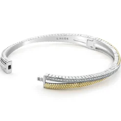 Shop 18K Gold Caviar And Diamond Bangle Diamonds