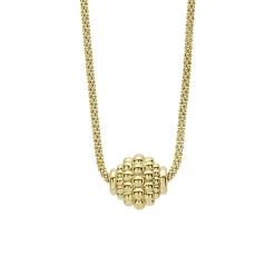 Best 18K Gold Caviar Ball Pendant Necklace Chains