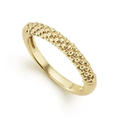 Clearance 18K Gold Caviar Beaded Stacking Ring Gold