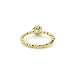 Flash Sale 18K Gold Caviar Diamond Ring Gold