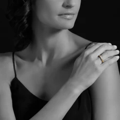 Flash Sale 18K Gold Caviar Diamond Stacking Ring Gold