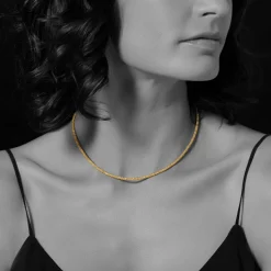 Discount 18K Gold Caviar Necklace 3Mm Gold