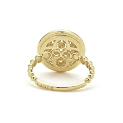 Hot 18K Gold Caviar Ring Gold